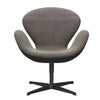  Swan Lounge Chair Black Lacquered/Sunniva Light Green/Violet