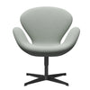  Swan Lounge Chair Black Lacquered/Sunniva Mint Green