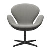  Swan Lounge Chair Black Lacquered/Sunniva Sand/Light Grey