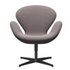  Swan Lounge Chair Black Lacquered/Sunniva White/Violet