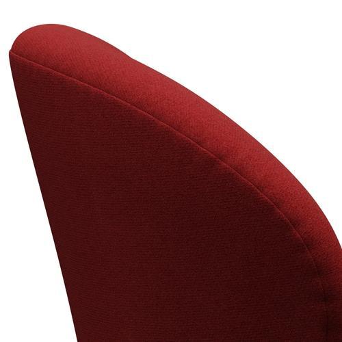 [product_category]-Fritz Hansen Swan Lounge Chair, Black Lacquered/Tonus Burnt Red-Fritz Hansen-3320-TON207-BLLA-FRI-5