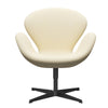  Swan Lounge Chair Black Lacquered/Tonus Wool White