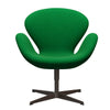  Swan Lounge Chair Brown Bronze/Divina Grass Green