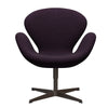  Swan Lounge Chair Brown Bronze/Divina Md Aubergine