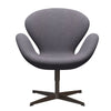  Swan Lounge Chair Brown Bronze/Divina Md Soft Blue Grey