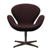  Swan Lounge Chair Brown Bronze/Divina Md Wine Red