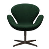  Swan Lounge Chair Brown Bronze/Divina Melange Warm Dark Green