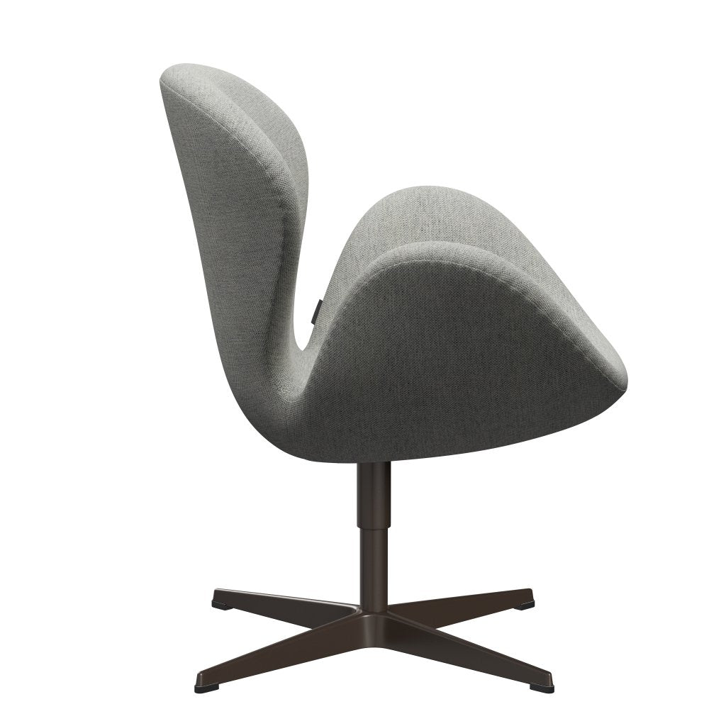 [product_category]-Fritz Hansen Swan Lounge Chair, Brown Bronze/Hallingdal White/Grey-Fritz Hansen-3320-HAL110-BBBASE-FRI-3