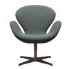  Swan Lounge Chair Brown Bronze/Steelcut Trio White/Dark Green