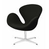  Swan Lounge Chair Fabric Christianshavn Black Uni