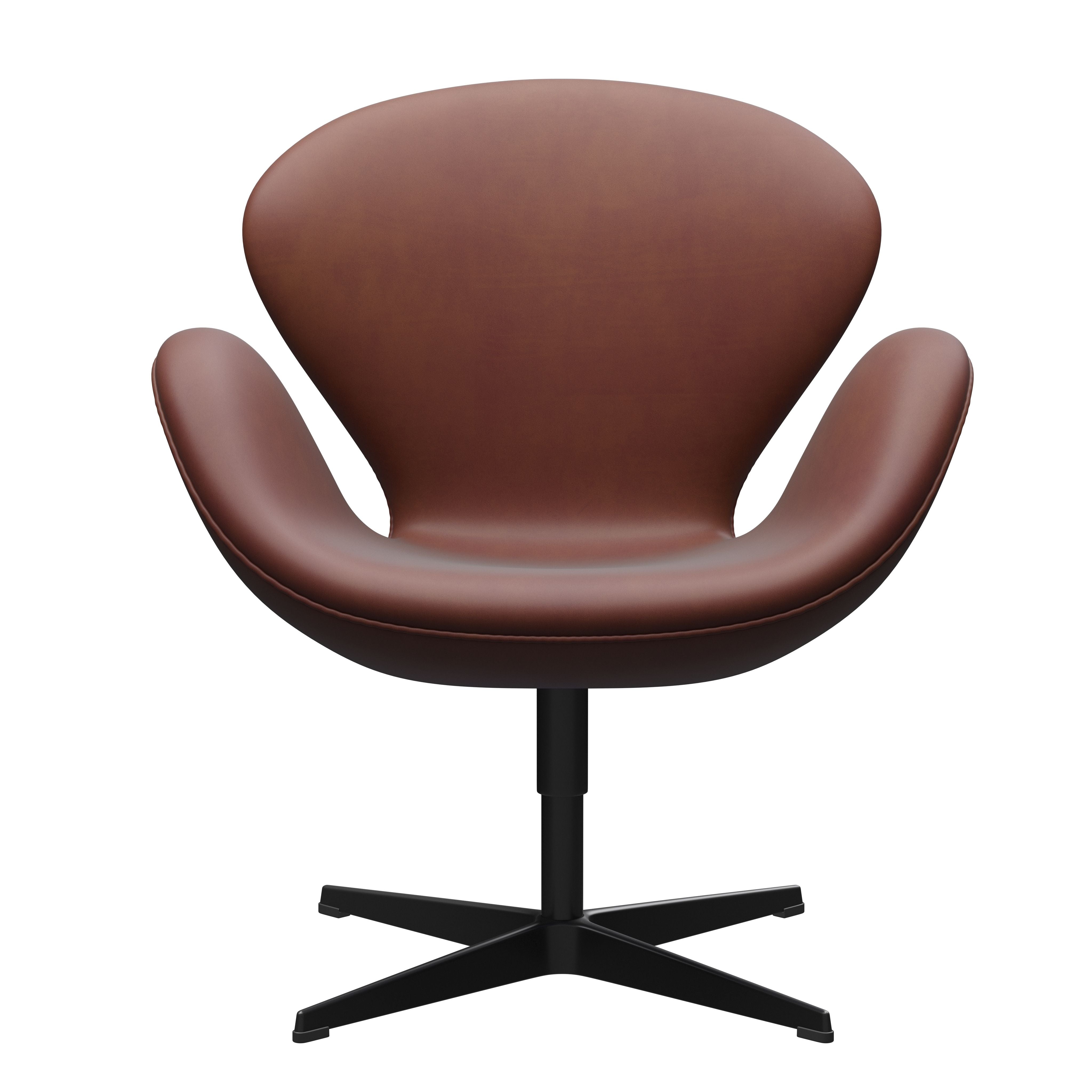 [product_category]-Fritz Hansen Swan Lounge Chair, Grace Chestnut Leather Anniversary Collection-Fritz Hansen-3320-Anniversary-Grace-Chestnut-FRI-1