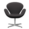  Swan Lounge Chair Satin Brushed Aluminium/Capture Charcoal