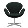  Swan Lounge Chair Satin Brushed Aluminium/Divina Carbon