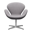  Swan Lounge Chair Satin Brushed Aluminium/Divina Md Cool Light Grey