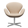  Swan Lounge Chair Satin Brushed Aluminium/Divina Md Crème