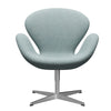  Swan Lounge Chair Satin Brushed Aluminium/Divina Md Mint