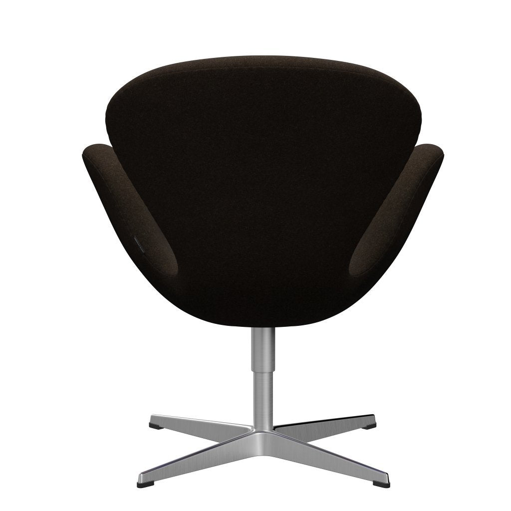 [product_category]-Fritz Hansen Swan Lounge Chair, Satin Brushed Aluminium/Divina Melange Dark Brown-Fritz Hansen-3320-DIM280-SPAL-FRI-4