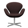  Swan Lounge Chair Satin Brushed Aluminium/Divina Melange Dusty Violet