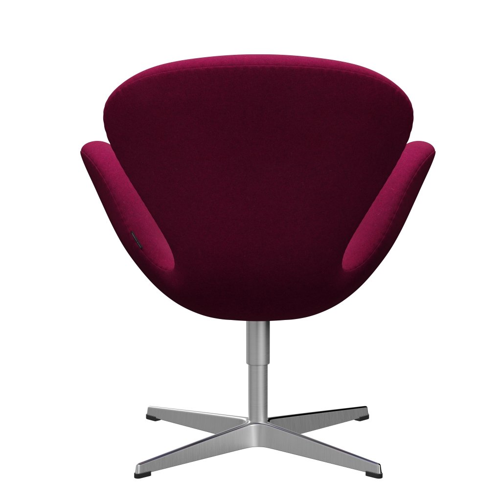 [product_category]-Fritz Hansen Swan Lounge Chair, Satin Brushed Aluminium/Divina Melange Pink Lipstick-Fritz Hansen-3320-DIM620-SPAL-FRI-4