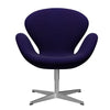  Swan Lounge Chair Satin Brushed Aluminium/Divina Violet Dark (692)