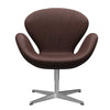  Swan Lounge Chair Satin Brushed Aluminium/Embrace Concrete