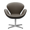  Swan Lounge Chair Satin Brushed Aluminium/Essential Stone