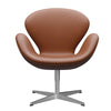  Swan Lounge Chair Satin Brushed Aluminium/Essential Walnut