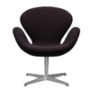  Swan Lounge Chair Satin Brushed Aluminium/Fame Brown (61108)