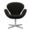  Swan Lounge Chair Satin Brushed Aluminium/Fame Dark