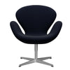  Swan Lounge Chair Satin Brushed Aluminium/Fame Navy (66061)