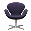  Swan Lounge Chair Satin Brushed Aluminium/Fame Violet Dark