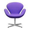  Swan Lounge Chair Satin Brushed Aluminium/Fame Violet Light