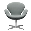  Swan Lounge Chair Satin Brushed Aluminium/Re Wool Pale Aqua