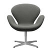  Swan Lounge Chair Satin Brushed Aluminium/Re Wool Taupe/Natural