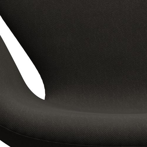 [product_category]-Fritz Hansen Swan Lounge Chair, Satin Brushed Aluminium/Steelcut Brown-Fritz Hansen-3320-STI370-SPAL-FRI-6