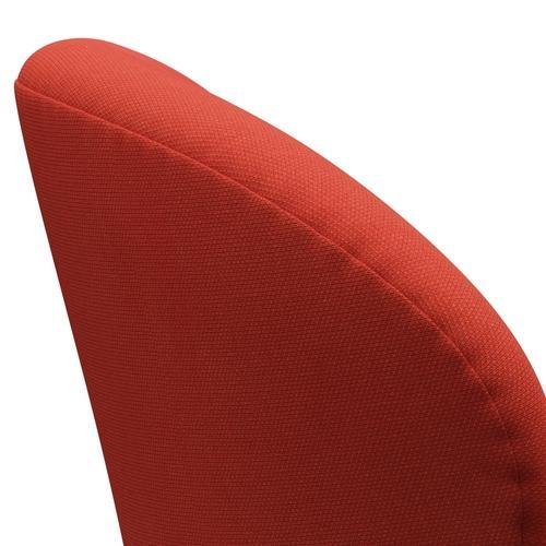 [product_category]-Fritz Hansen Swan Lounge Chair, Satin Brushed Aluminium/Steelcut Light Red-Fritz Hansen-3320-STI550-SPAL-FRI-5