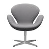  Swan Lounge Chair Satin Brushed Aluminium/Tonus Light Grey