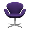  Swan Lounge Chair Satin Brushed Aluminium/Tonus Violet