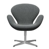  Swan Lounge Chair Satingbrushed Aluminium/Hallingdal White Black