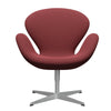  Swan Lounge Chair Silver Grey/Capture Dark Red