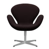  Swan Lounge Chair Silver Grey/Christianshavn Dark Red Uni