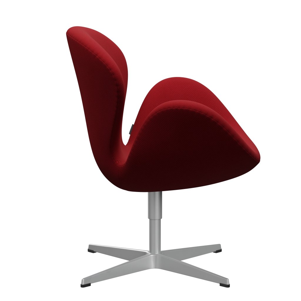 [product_category]-Fritz Hansen Swan Lounge Chair, Silver Grey/Diablo Warm Red-Fritz Hansen-3320-DIA300-SGBASE-FRI-3