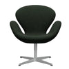  Swan Lounge Chair Silver Grey/Divina Md Moss Green