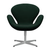  Swan Lounge Chair Silver Grey/Divina Melange Dark Green (871)