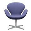  Swan Lounge Chair Silver Grey/Divina Melange Violet Light