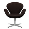  Swan Lounge Chair Silver Grey/Divina Warm Brown