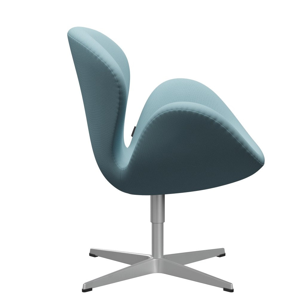 [product_category]-Fritz Hansen Swan Lounge Chair, Silver Grey/Fame Turquoise Light-Fritz Hansen-3320-F67068-SGBASE-FRI-3