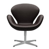  Swan Lounge Chair Silver Grey/Grace Dark Brown