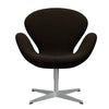  Swan Lounge Chair Silver Grey/Hallingdal Black/Brown