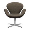  Swan Lounge Chair Silver Grey/Hallingdal Brown/Grey